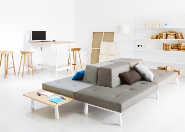 Modulový nábytkový systém čalúneného poťahu skupiny sedadiel Grosch Meier