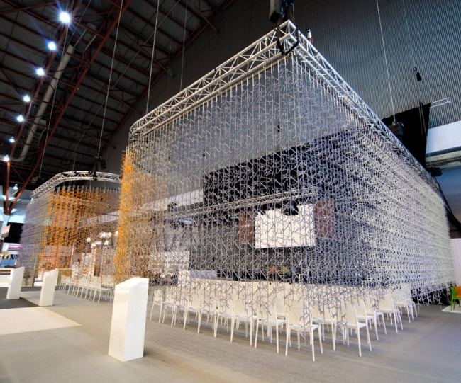 Výstavné stánky seminár modulárny systém delenia miestností-veľtrh Amass v Londýne