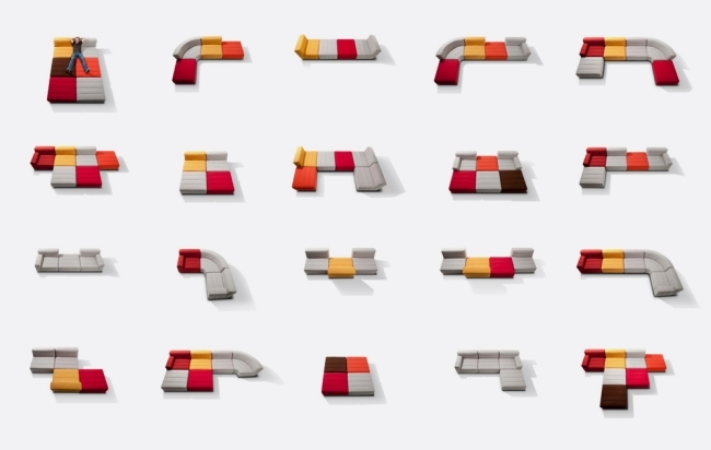 Larva modulárny sedací systém štúdio otvára nekonečné možnosti