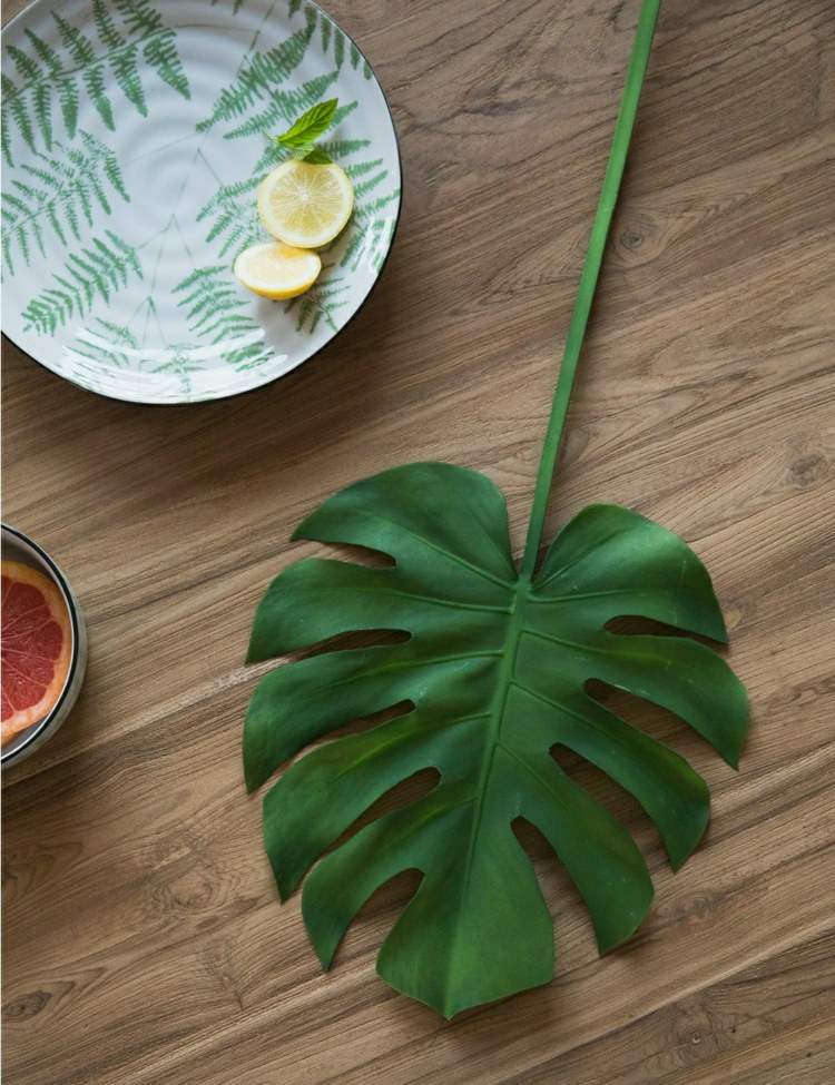 inšpirácie listov monstera-dekorácie-nápady-jednoduché-štýlové-tipy