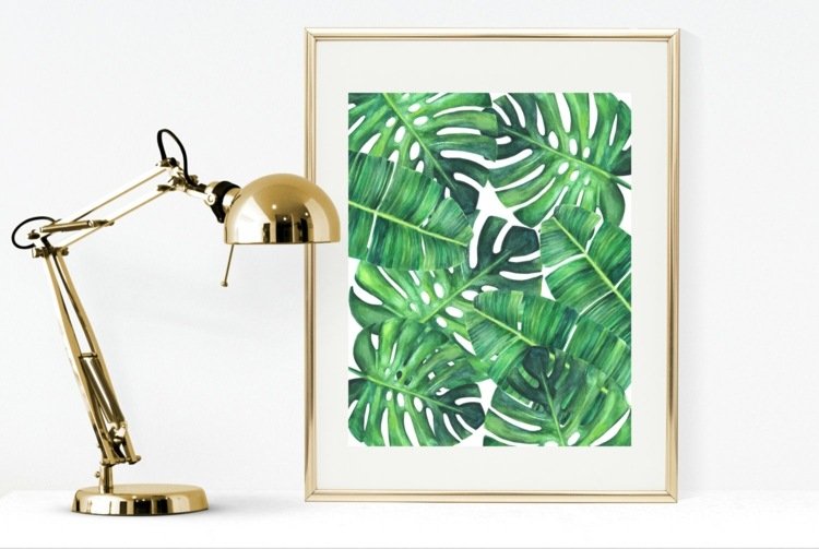 Monstera-listová-nástenná-dekorácia-listy-exotické-nápad
