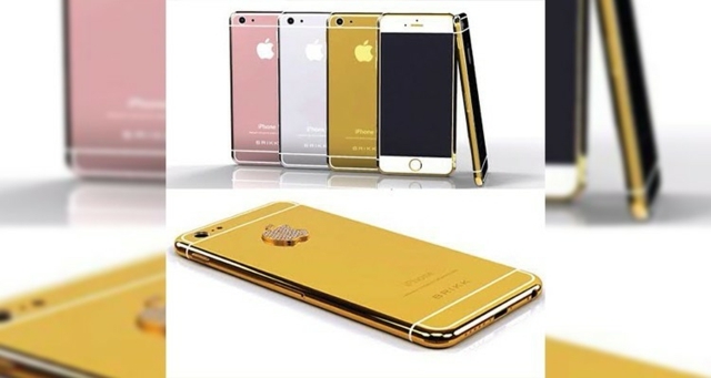 diamanty na puzdro z bieleho ružového zlata Puzdro na telefón v ružovom zlate zdobené diamantmi