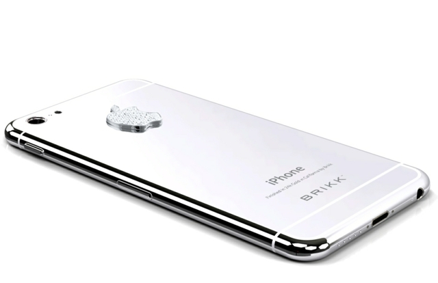 Brikk Design Puzdro na iPhone vyrobené z bieleho zlata Puzdro na iPhone exkluzívne biele zlato Design Studio Los Angeles