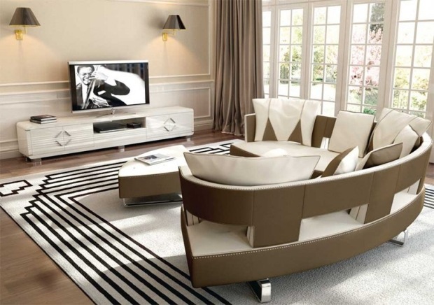 Stredobod dizajnu obývačky podľa vašich predstáv-modulárna sedačka Obývacia izba-kožená sedačka-rôzne-farebné-kombinácie-možné