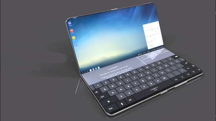 super smartphone novo sklopná vlajková loď klávesnice samsung galaxy x