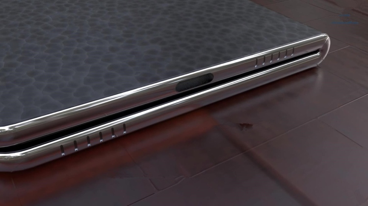 super smartphone skladací samsung galaxy x bočný pohľad