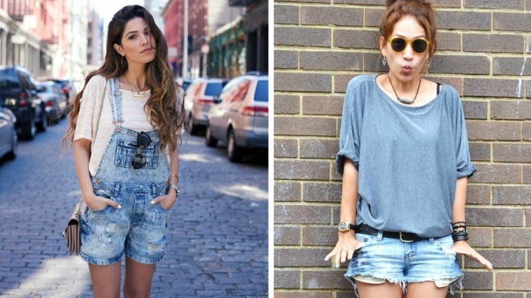 Nadrozmerné tričká sa perfektne hodia k úzkym a širokým šortkám