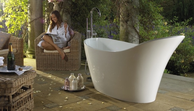 Voľne stojaci model vaňa biela Outdoor Design-Victoria Albert-Amalfi