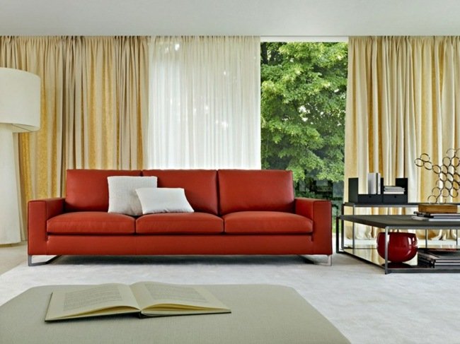 červené sedacie závesy béžovo hnedé Pohovkové závesy béžovo hnedé nažltlé