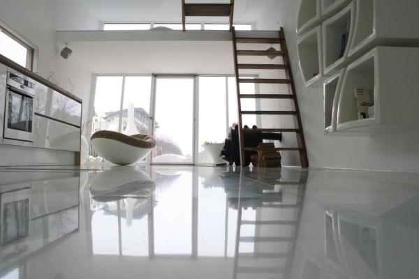 návrh interiéru plávajúceho domu