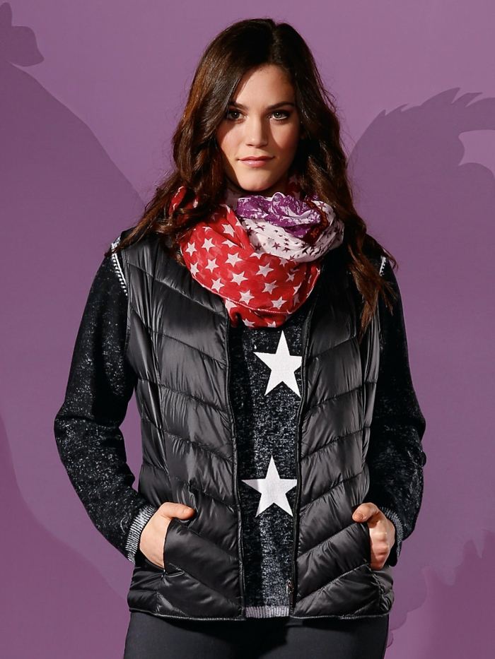 Kombinujte prešívanú vestu moderného dizajnu v čiernej farbe moderný dizajn v čiernej kombinácii anna aury