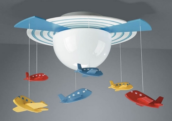 Stropná lampa detská izba mini lietadla chlapec