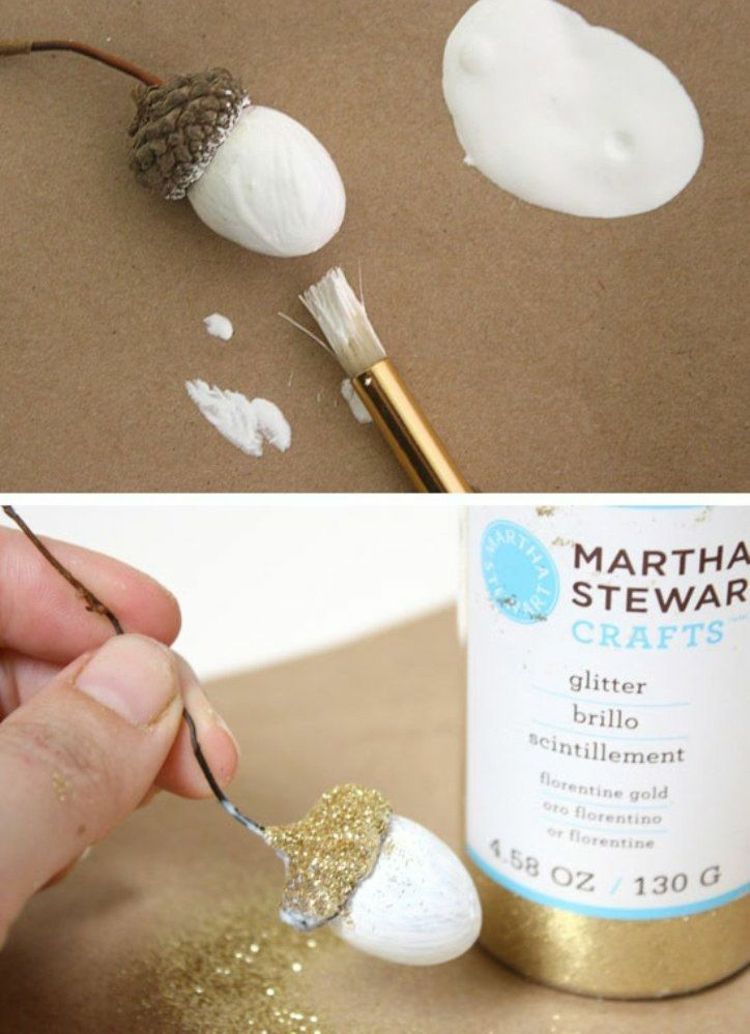 drotár jeseň návody drotár nápady ľahké diy trblietky zlato