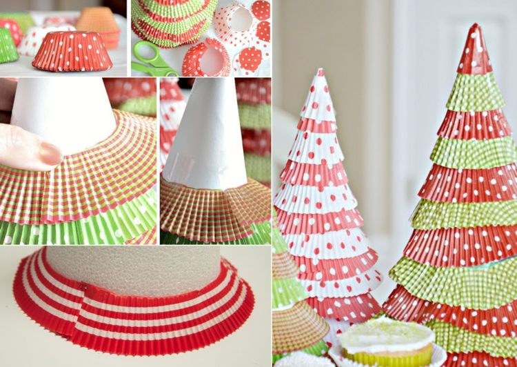 Vyrobte si šišky z papiera sami alebo použite polystyrén na vianočné stromčeky