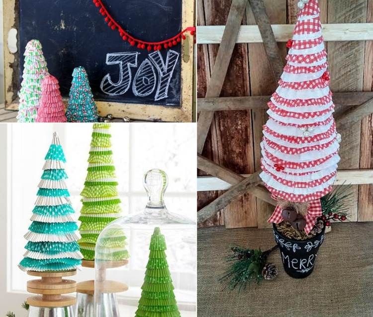 Na vianočné ozdoby použite papierové obaly na muffiny