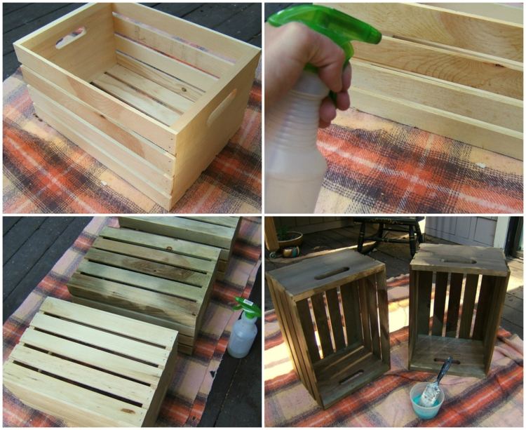 Vintage efekt je vytvorený chemickou reakciou deco-terasa-bočný-stôl-drevo-ocot-urobiť-stmaviť-ozdobiť