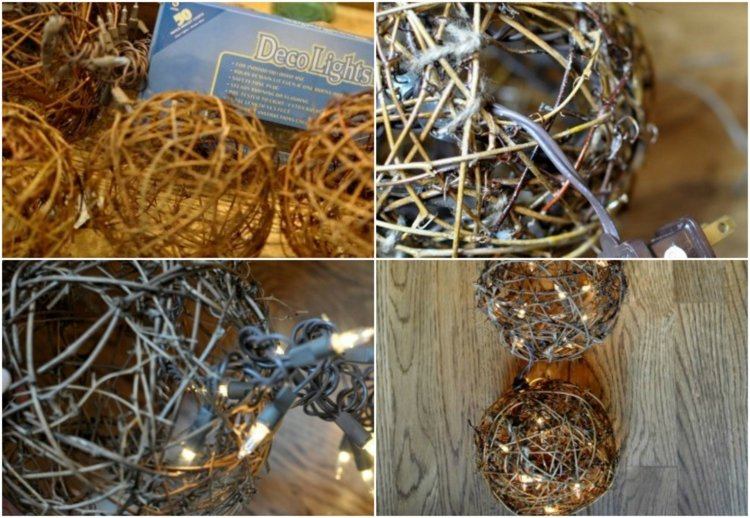 Môžete použiť ľubovoľnú veľkosť viničovej gule deco-terasa-víla svetlá-prírodný-guľa-ratan-konáre-luster