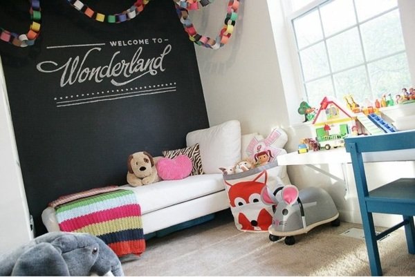 Tabuľové farby hračky do postieľky girlandový papier