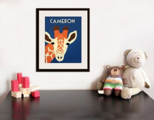 nápady na dekoráciu detská izba so zvieracími vzormi dekoračný prvok