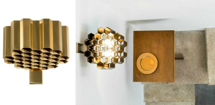 Pôvodný nápad na nástenné svietidlo vyrobené zo šesťuholníkových trubíc deco-nápady-moderná-nástenná-lampa-kov-voština-schody-schody-betón-jacqmain-wabbes