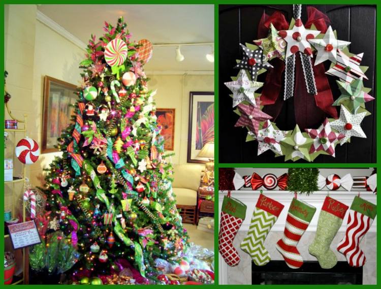 atmosférické vianočné dekorácie v domácnosti s deťmi Deco-vianočné trendy-farby-červená-zelená-urob si sám-sám