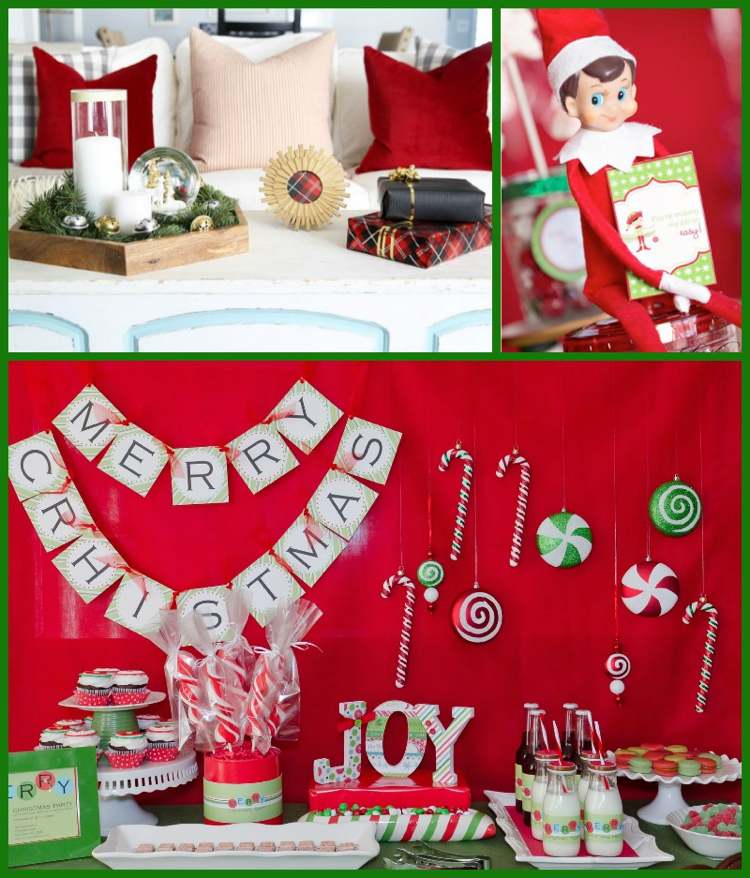 vtipné vianočné dekorácie na stôl v červenej a zelenej farbe dekorácia-vianočné-trendové farby-červeno-zeleno-biela-stolná dekorácia-deti