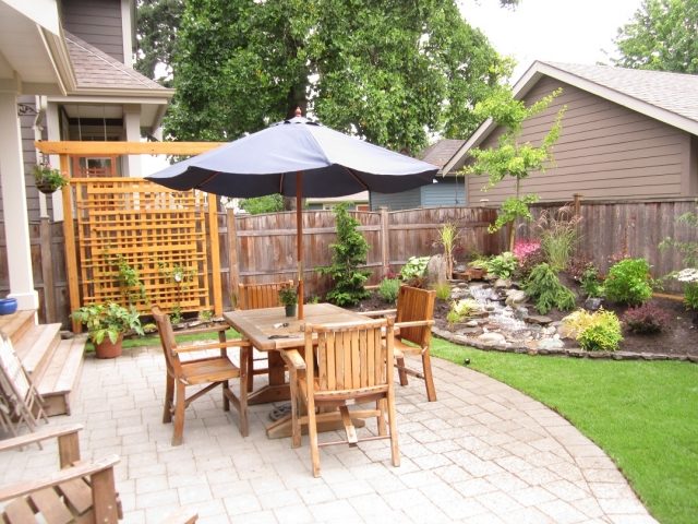 Pekná záhradná úprava tiché tiché miesto