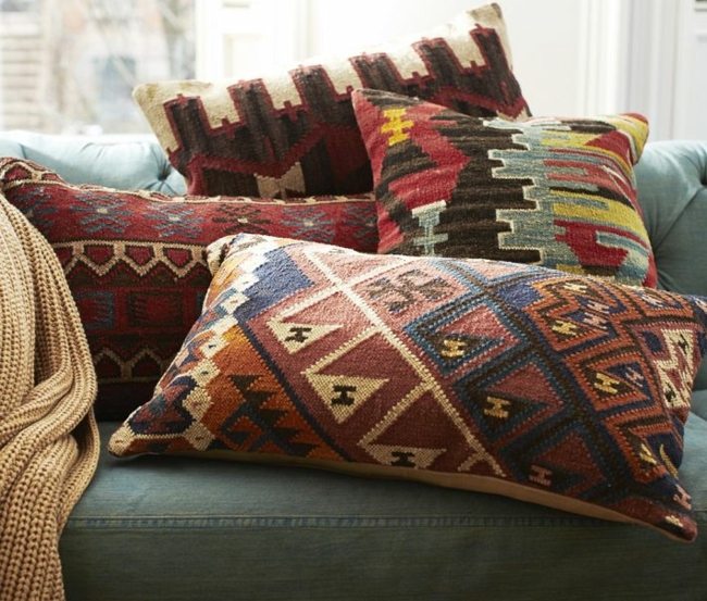 Vzor denimového čalúnenia do obývačky