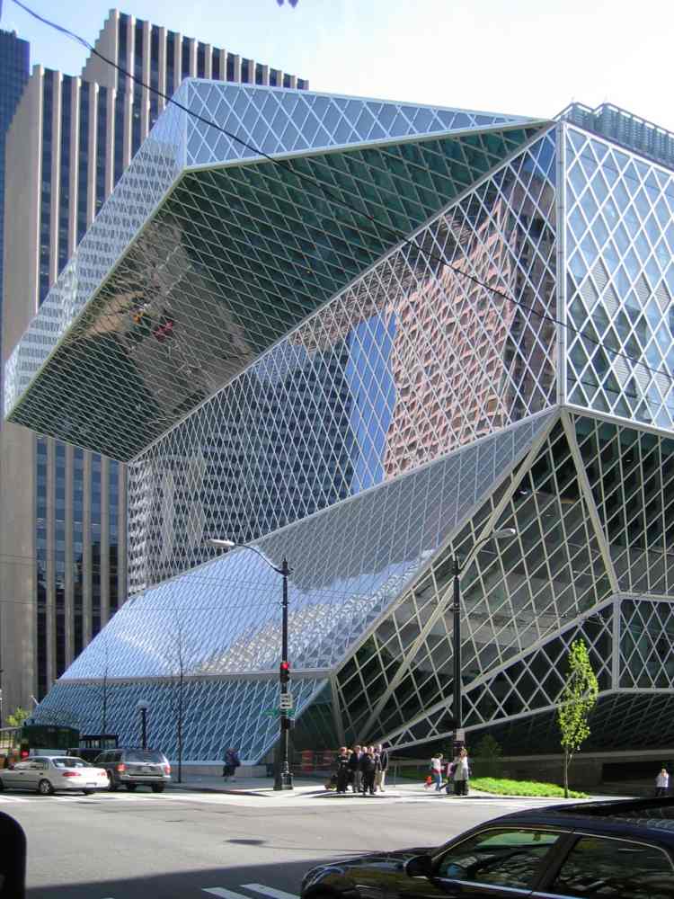 dekonštruktivizmus-architektúra-rem-koolhaas-arup-seattle-centrálna-knižnica-knižnica-washington