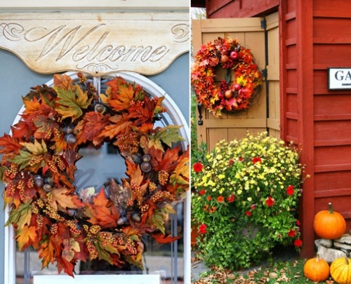 dekorácia na jesenné dvere ozdobiť vitajte deco dvere vyzdobiť uvítací uvítací veniec tekvica