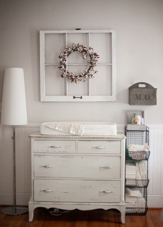 dekorácia detskej izby vo veniec vintage vzhľadu