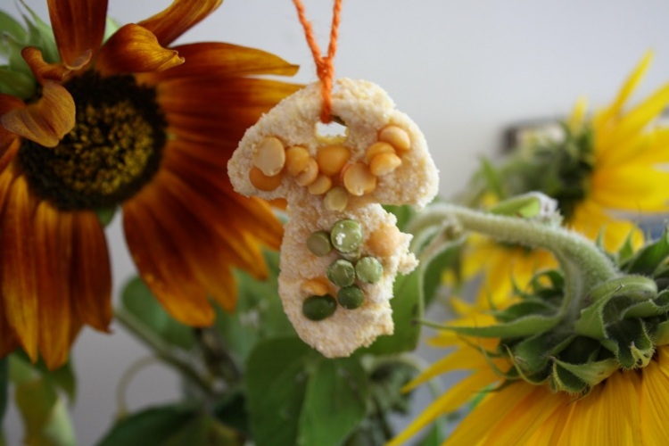 Roztomilé huby ozdobte farebnou šošovicou ako prívesky