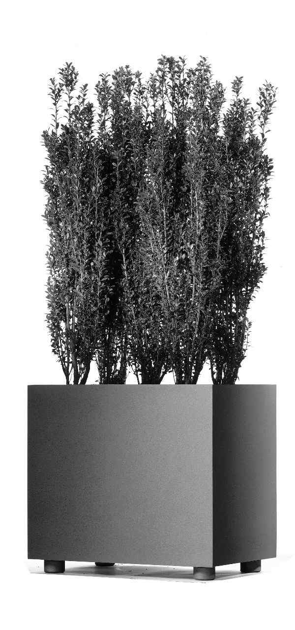hliníkový kvetináč do exteriéru, PALMA v antracitovej farbe: L-von-hess