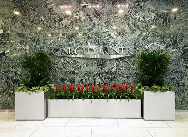 Planter square design foyer nápady pre ekologický dizajn Caddo ekitta