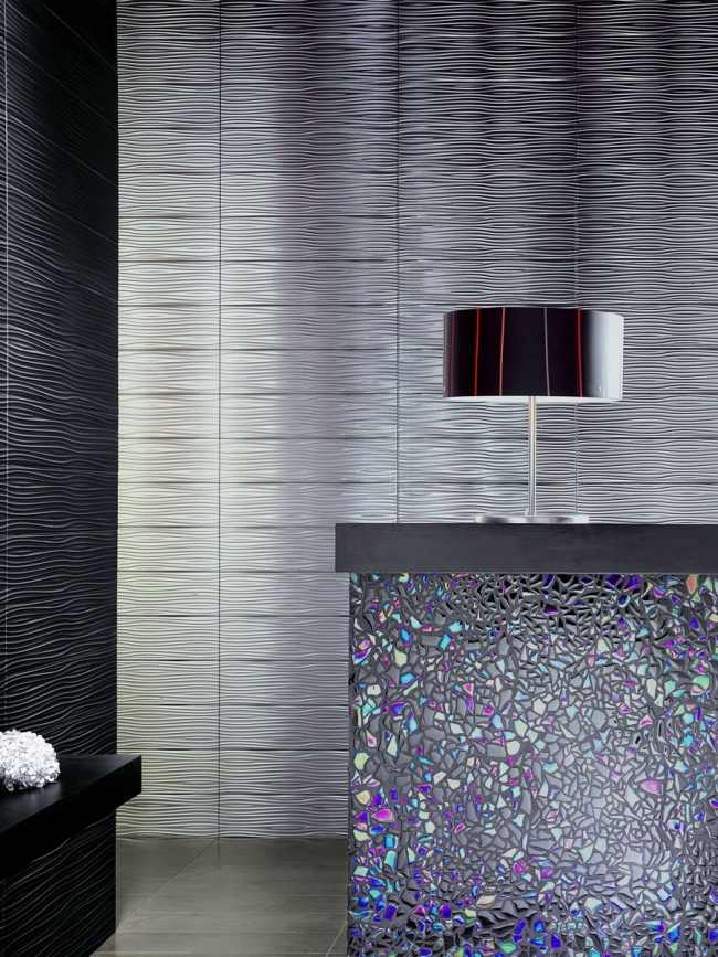 ozdobné mozaikové obklady duna lesklé črepy FUTUROSCOPE