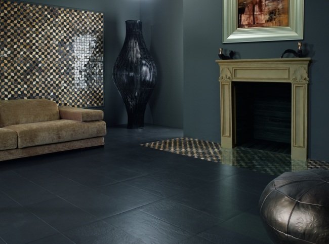 dekoratívne mozaikové dlaždice duna zlatá čierna stena podlaha ARLEQUINO