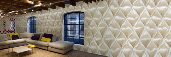 Dekoratívny obklad na stenu v látkovom vzhľade od Muurbloem 7