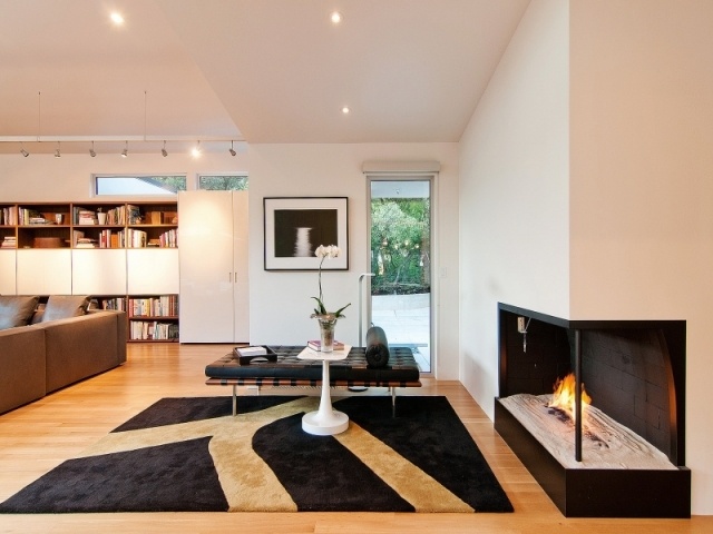 sedenie krb krb obývací priestor kožená lavica koberec