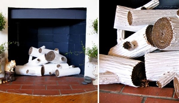 falošné drevené bloky vyrábajú kartónový papier