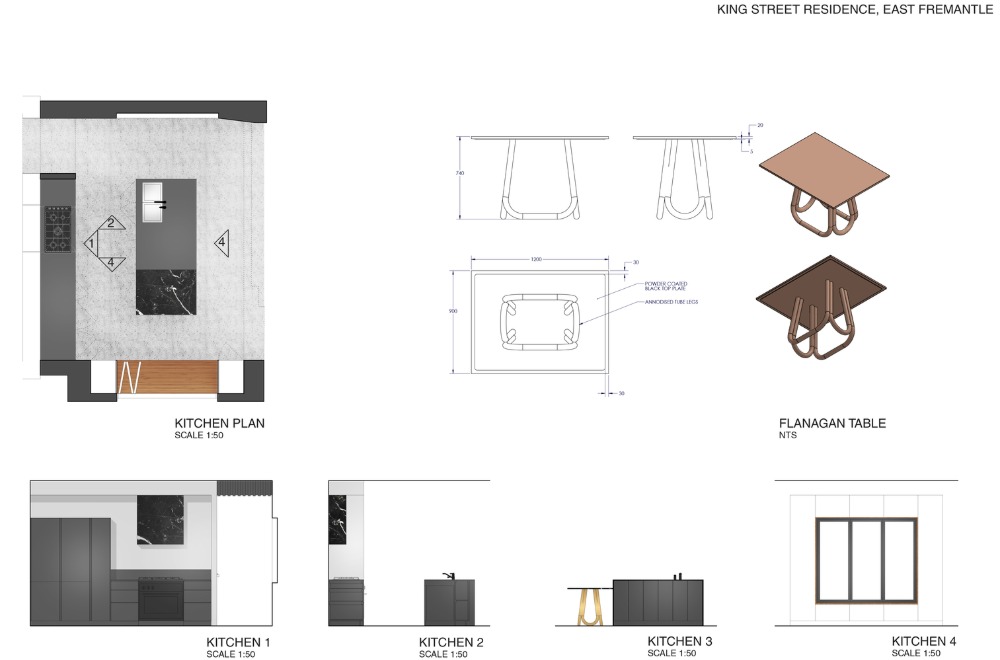 Pôdorys pamiatkovo chráneného domu renovujúceho kuchyňu