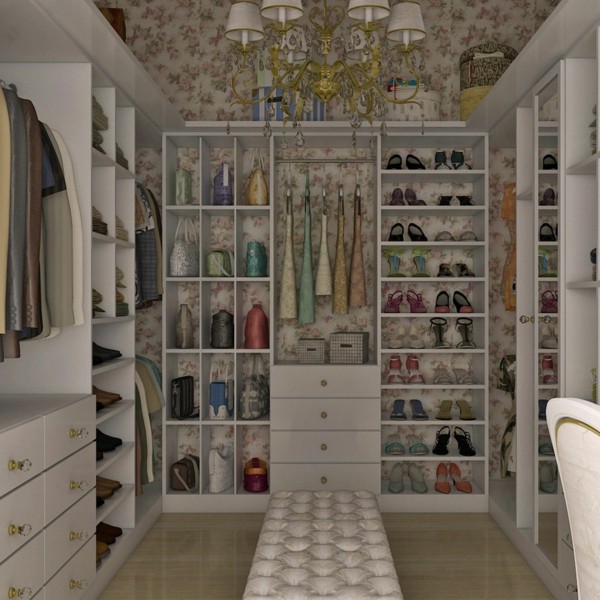 Luster-nástenná-tapeta-drevené poličky-klasický