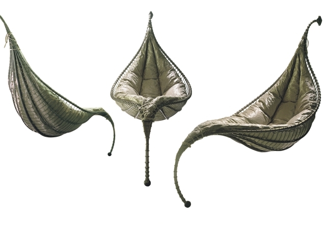 hojdacia stolička dizajn satala noha kov vnútri zvnútra hojdacia stolička satala noha kovová vnútri zvonku