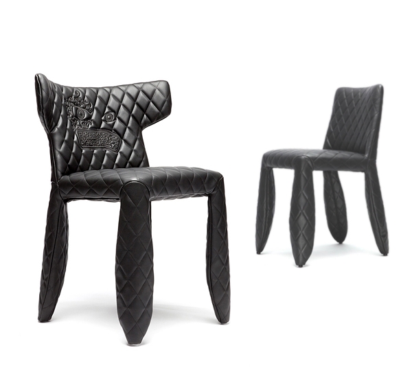 kreslo dizajn monster face koženkové čalúnenie marcel wanders kreslo dizajn monštrum tvár koženka marcel blúdi