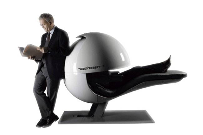 Ergonomická konštrukcia kresla MetroNaps-EnergyPod Futuristické-dizajnérske kreslo-MetroNaps-EnergyPod-ergonomické