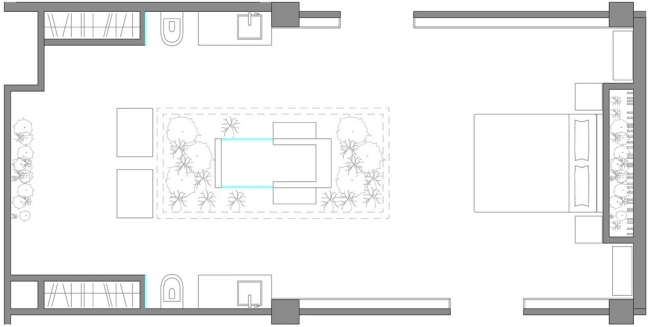 architektúra plán oberblick garden eden ako moderná dizajnérska spálňa