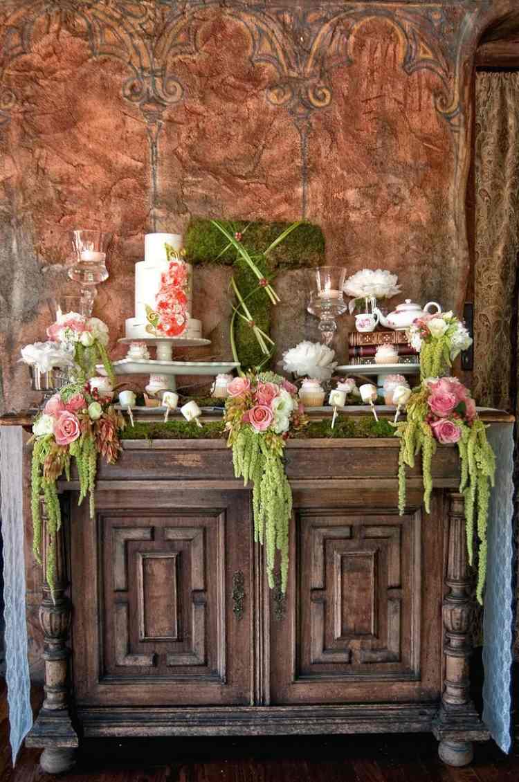 svadobný trend-2015-sladký bufet-rustikálny štýl-machové drevo