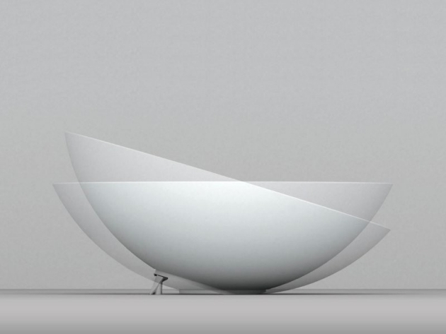 svetelný solárny stôl základňa tvaru pologule foscarini