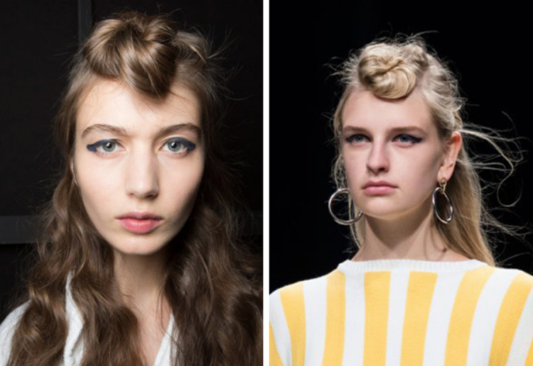 krátka ofina opticky oklame topknot