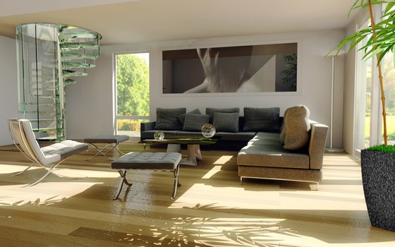 Sklenené schodisko šetriace priestor-moderný dizajn bytu Sklenené priestorovo úsporné schodisko-moderný byt