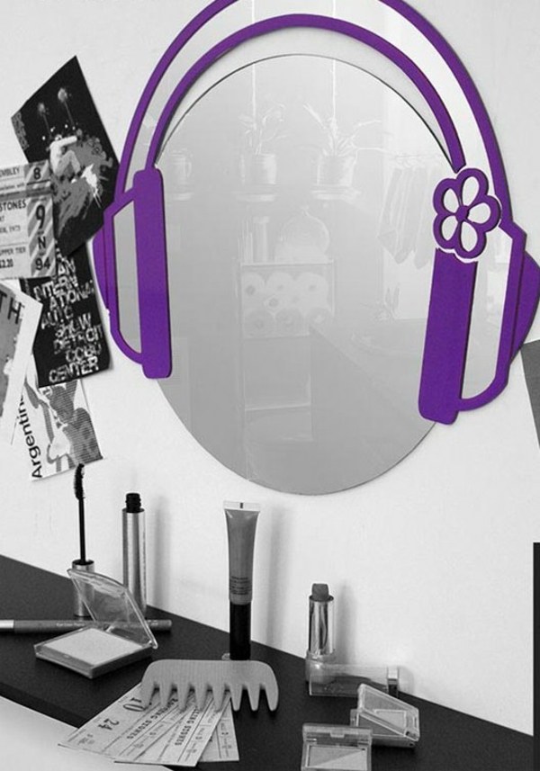 Vkusné nástenné zrkadlo pre teenagerov Dekor pre tínedžerku-vtipné-nástenné zrkadlo